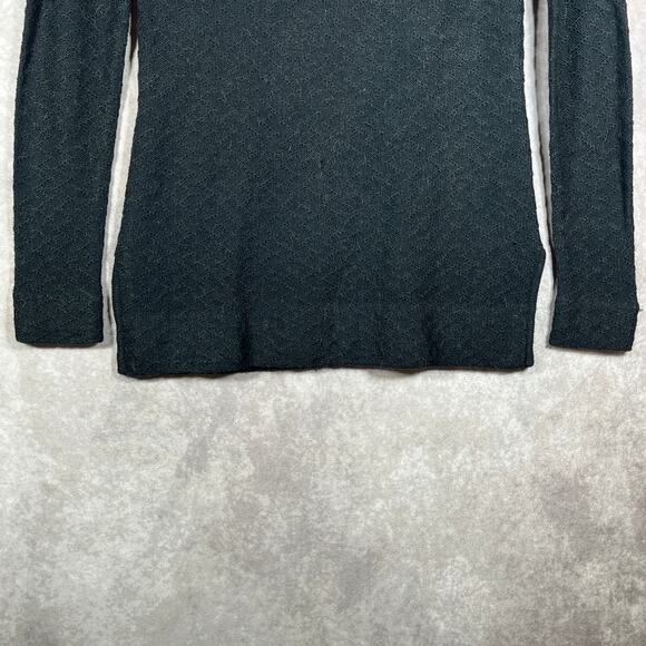 Tory Burch Sweater Womens Size XS Black Knit Wool Blend Keyhole Neck Pullover - Picture 3 of 11